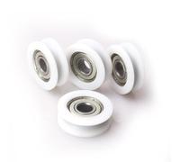 ATOPLEE- Lot de 4 roulettes en nylon avec rainures - Pour portail coulissant, barres d'angle, tiroirs - 6x26,5x9mm