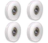 ATOPLEE- Lot de 4 roulettes en nylon avec rainures - Pour portail coulissant, barres d'angle, tiroirs-8x30x10mm