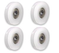 ATOPLEE - Lot de 4 roulettes en nylon avec rainures - Pour portail coulissant, barres d'angle, tiroirs-8x46.5x10mm