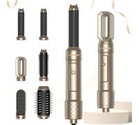 Atopskins Brosse Soufflante 6 en 1 Air Styler Set, Air Brush Seche Cheveux Brosse Chauffante Brushing et 1000W SèChe-Cheveux, Boucleur a Air, Brosse Lissante Chauffante,Thermal Brush, Brosse Coiffante