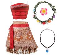 Atorcher Costume pour fille - Robe de costumade - Jupe avec accessoires - 10 à 11 ans