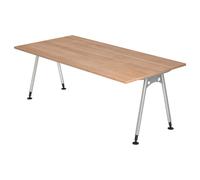 ATOS 2E S | Bureau - 200 x 100 Noyer réglable en hauteur