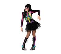 Atosa-23424 Atosa-23424-Costume-Déguisement Squelette Multicoloree M-L-Adulte Femme, 23424, Noir