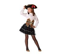 Atosa-61510 Costume-Déguisement Pirate 7-9, Fille, 61510, Marron, De De 7 à 9 ans
