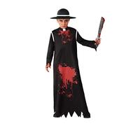 Atosa-65863 Déguisement Curé Ensanglanté, Homme, 65863, Noir, 10-12 ans