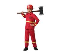 Atosa-67233 Déguisement Pompier, Enfants unisexes, 67233, Rouge, 7-9 ans