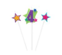 ATOSA bougie nº 4 amusant 3 unités