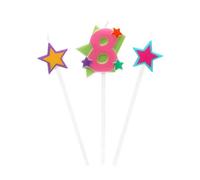 ATOSA bougie nº 8 amusant 3 unités