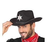 ATOSA chapeau shérif noir adulte