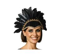 Atosa Coiffe Charleston à Plumes Noires