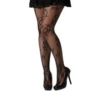 Atosa Collant Résille Noir Adulte Halloween