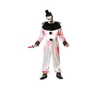 Atosa Déguisement de clown singe blanc | Halloween impressionnant et effrayant | Combinaison d'éléments classiques | Look macabre et reconnaissable
