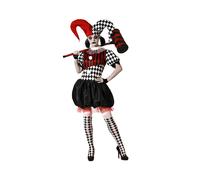 Atosa – Costume femme Arlequin sinistre – Noir XL Enfants