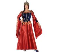 Atosa Déguisement Reine médiévale Rouge XS-S Enfants