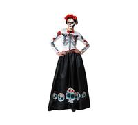 Atosa Déguisement Catrina Squelette mexicain Multicolore 2XL Enfants