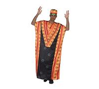 Atosa Déguisement africain Orange Taille M-L Enfants