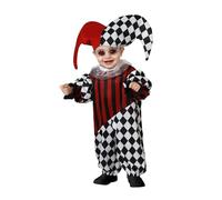 Atosa déguisement arlequin rouge bébé garçon avec chapeau 24 meses