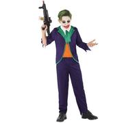 ATOSA Déguisement Clown garçon 10-12 ans vert/violet - veste et pantalon Halloween 10-12 ans