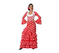 Déguisement Danseuse de flamenco AC-DÉCO - Robe rouge à pois blancs - XS/S - Adulte XS/S