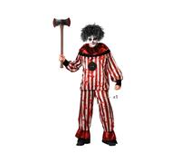 Atosa Déguisement Homme Clown Halloween – Rouge rayé – XL