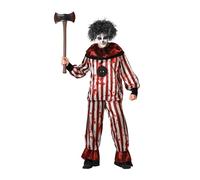 ATOSA déguisement de clown halloween t-shirt rouge avec pantalon adulte homme XL
