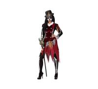Atosa Déguisement Voodoo Rouge – Velours bordeaux – Tunique et jupe – XS-S Enfants