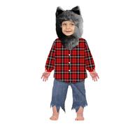 Atosa Déguisement de loup-garou pour bébé | Capuche avec oreilles et fourrure synthétique | Lycanthrope sauvage pour Halloween