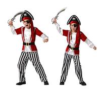 Déguisement de pirate - ATOSA - Rouge - Chapeau inclus - Pour enfant 5-6 ans - Mixte 10-12 ans