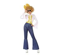 Atosa déguisement Disco - Années 1980, chemise, pantalon et ceinture - XS
