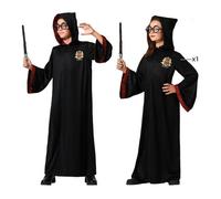 ATOSA Déguisement enfant Étudiant Sorcier Harry Potter - Tunique noire à capuche 8 ans+ 11 ans