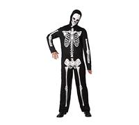 Atosa déguisement homme squelette XS, Noir