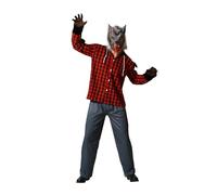 Atosa | Déguisement loup-garou Adulte Homme | Grand méchant loup | Costumes d’horreur pour Halloween, Carnaval, Soirées à thème | Comprend chemise, pantalon | Confortable, amusant et original | XL