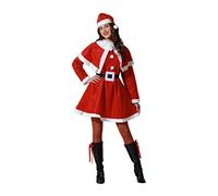 Atosa déguisement mère noël adulte femme rouge avec cape M