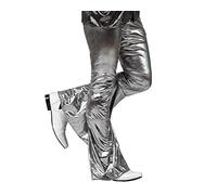 Pantalon pour Adulte Disco Brille Argenté (Taille XL) Gris G