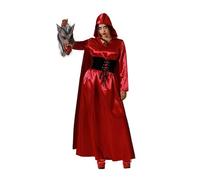 Atosa|Déguisement Petit Chaperon Rouge Adulte Femme|Grand méchant loup | Déguisements d’histoires pour Halloween|Comprend une cape, une robe longue, un corset| Confortable, amusant et original | XS-S