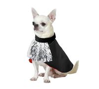 Atosa Déguisement pour Animal de Compagnie Vampire Cape Noire avec col pour célébrations Halloween fêtes à thème Amusant et élégant Confortable
