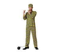 Atosa déguisement prisonnier jaune et noir homme adulte XXL