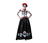 Atosa déguisement squelette mexicain catrina femme M