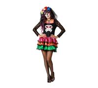 ATOSA déguisement squelette mexicain robe noire femme adulte XXL