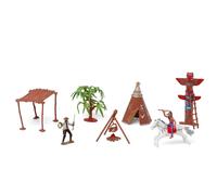 Atosa Figurine D´indiens Et De Jeans Assorti 21x20 Cm