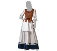Atosa Innkeeper Woman Costume Blanc 2XL Enfants