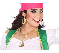 ATOSA kit collier et boucles d'oreilles danseuse orientale femme doré