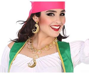 ATOSA kit collier et boucles d'oreilles danseuse orientale femme doré
