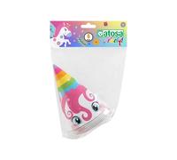 Atosa Lot De 6 Chapeaux En Carton Licorne 10 Cm