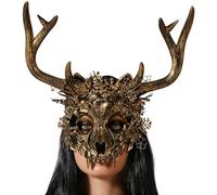 Atosa Masque Adulte Squelette de Cerf Doré