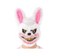 Masque Halloween Lapin Horreur ATOSA - Blanc et Rose - Adulte