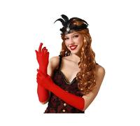 Gants rouge longs 40cm Rouge G
