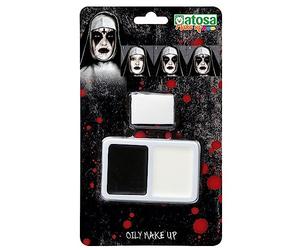 Atosa Palette Maquillage Halloween Noir et Blanc - Noir - Taille Unique
