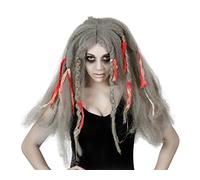 ATOSA perruque argentée longue rasta halloween