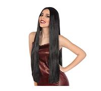 Perruque - Accessoire de déguisement - Longueur 80cm - Cheveux raides - Noir